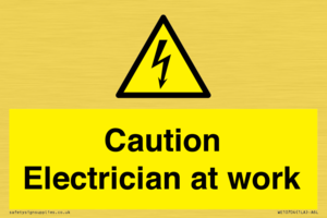 Caution Electrician at work